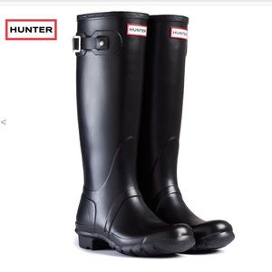 Hunter Tall Black Wellington Boots EU 37 or sz 8